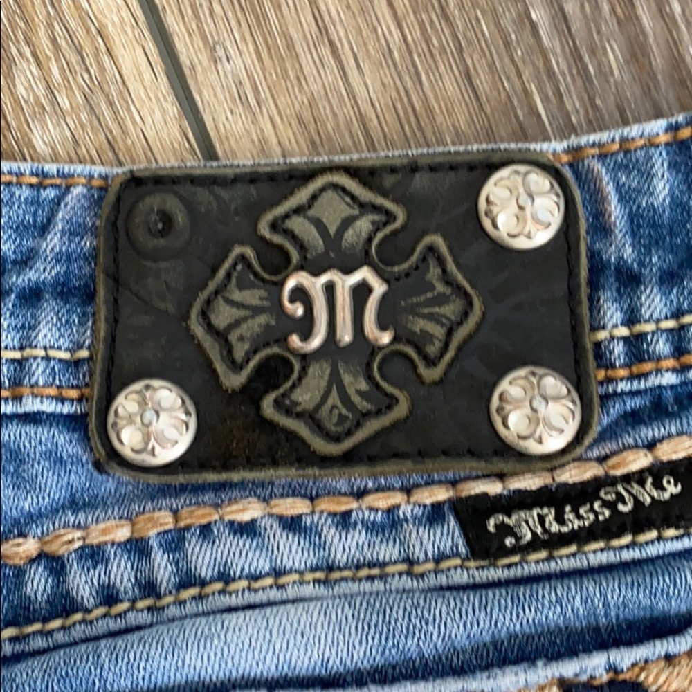 Miss Me Boot Cut Ripped Jeans Size 27 - Picture 6 of 10